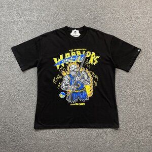 Warren Lotas Golden State Warriors Skull Black T Shirt